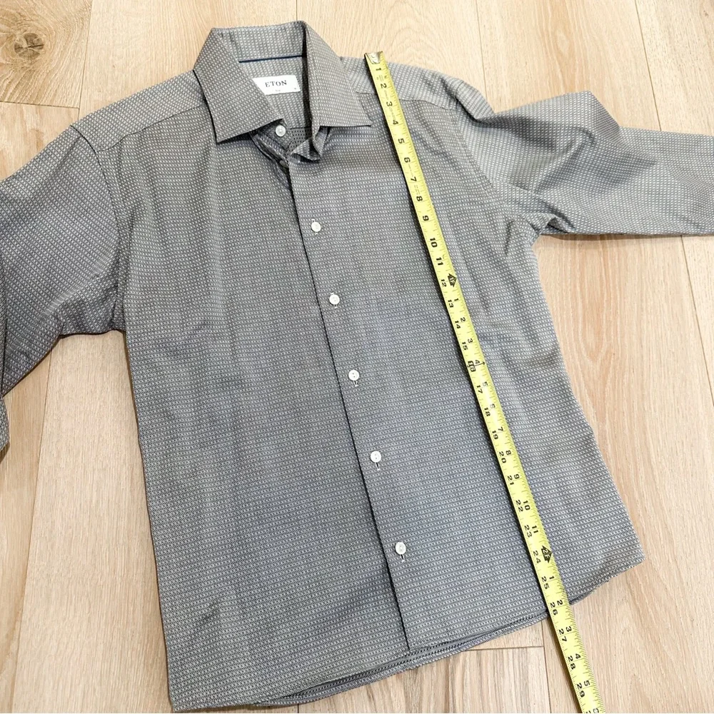 ETON Signature Twill Micropattern Men's Dress Shirt 16/41 Slim - Picture 10 of 12